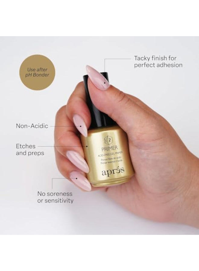 APRÉS APRS NonAcidic Gel Primer 15 ml AcidFree GelX Enhanced Nail Adhesion Primer - Image 3