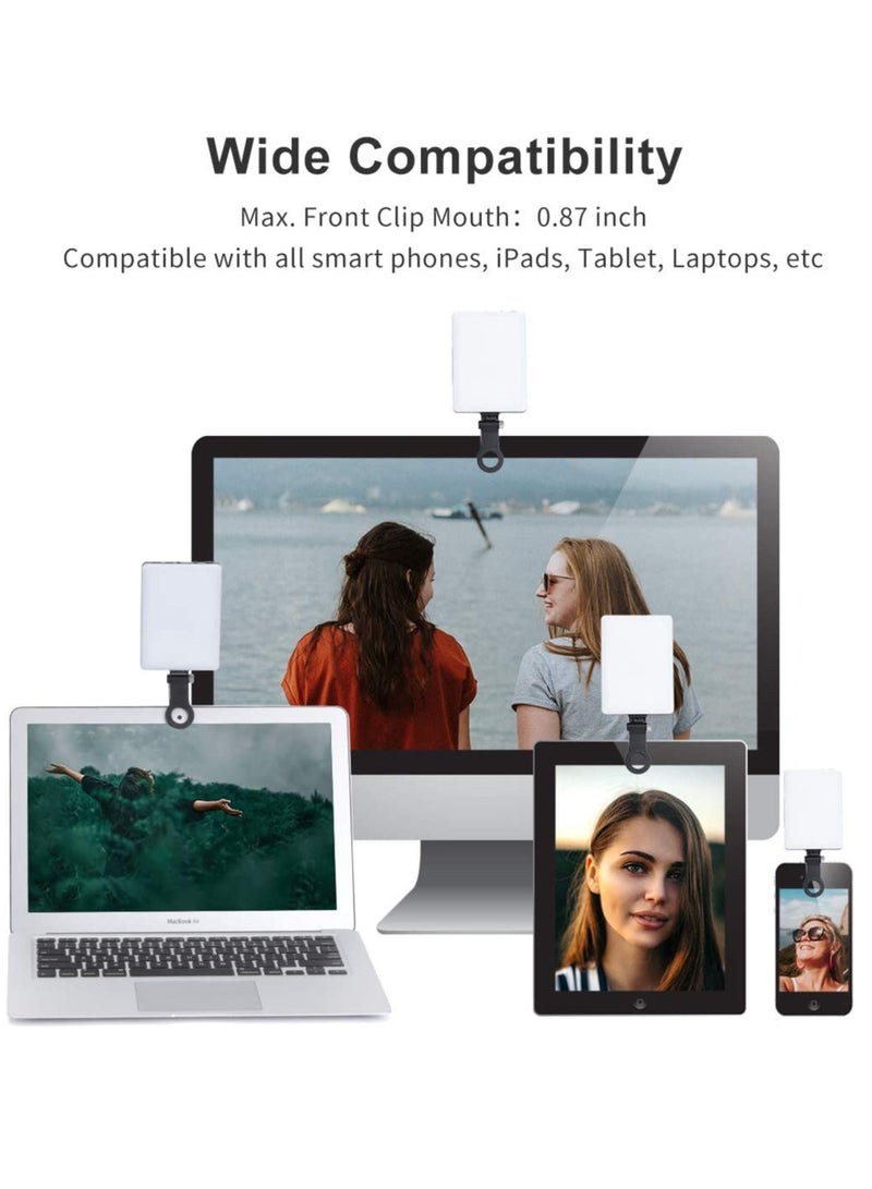 60 ليد عالية الطاقة قابلة للشحن كليب ملء ضوء الفيديو مع الأمامي والخلفي كليب تعديل 3 طرق الضوء للهاتف آيفون أندرويد باد محمول للماكياج تيك توك سيلفي مدونة فيديو مؤتمر الفيديو - Image 2