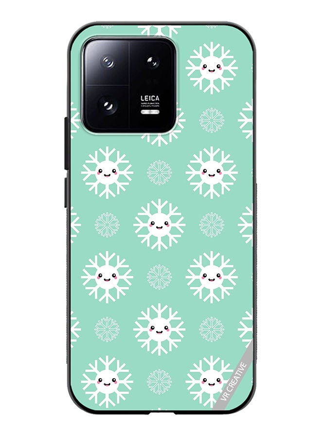 VR CREATIVE Protective Case Cover For Xiaomi 13 Cute And Happy Snowflakes Characters Design Multicolour - Image 1