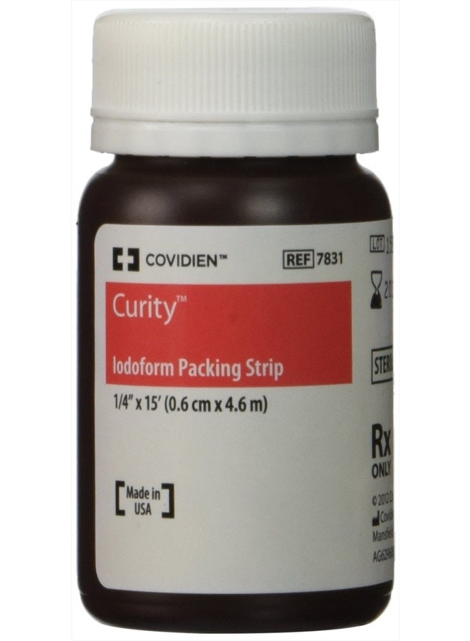 CURITY Iodoform Packing Strip - 1/4 x 5 Yds - Iodoform - Bottle