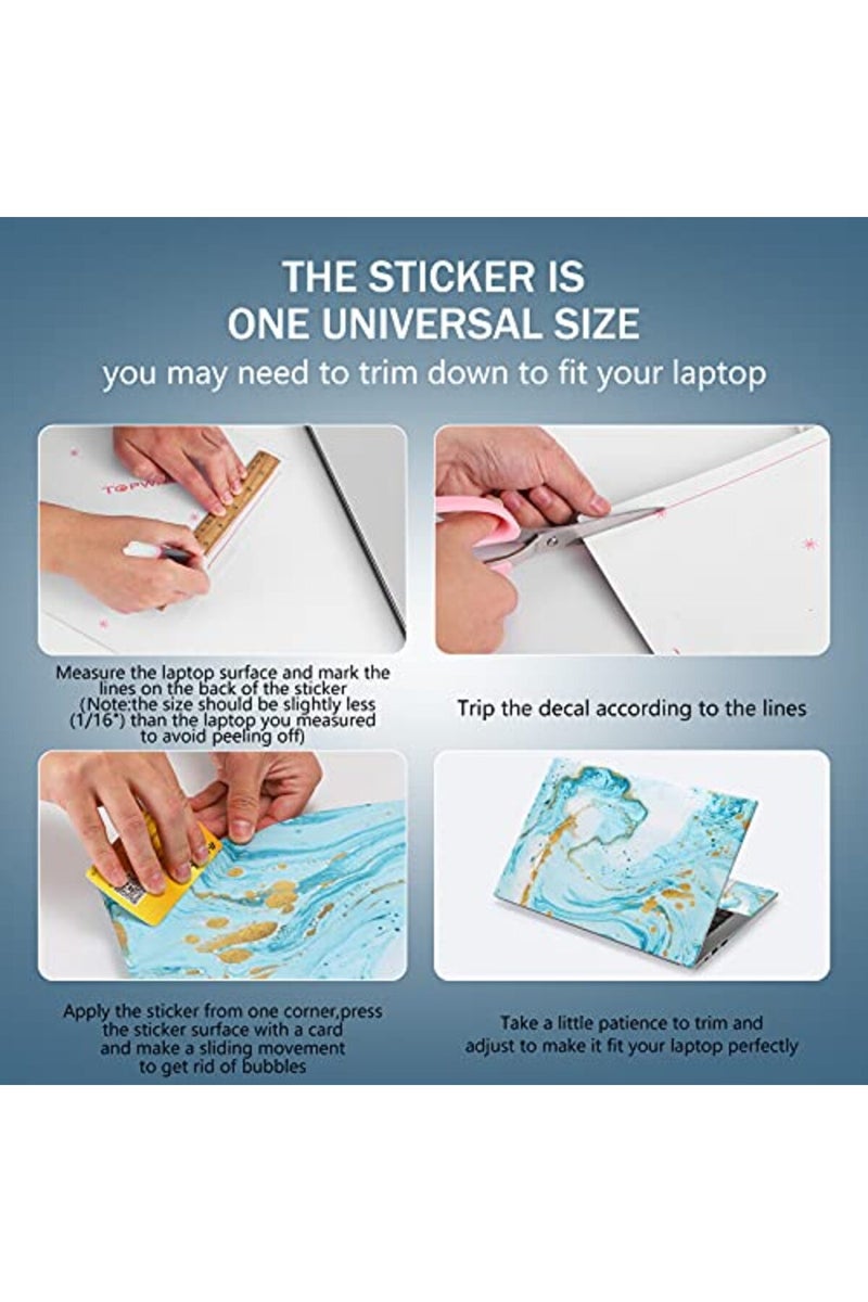 AORTDES ALAYRA Vast Ocean Laptop Skin Sticker 15.6 Inches Personalized Universal 12.1 13 13.3 14 15 15.4 Inches Netbook Skin Sticker Reusable Notebook PC Art Protector - Image 2