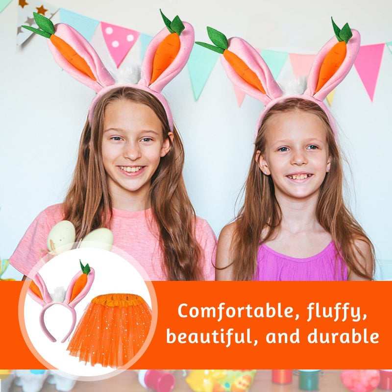 Zikra زي أرنب عيد الفصح للفتيات، آذان أرنب، إكسسوار تنكر للأطفال - Image 3