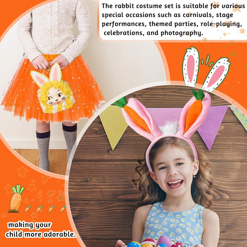 Zikra زي أرنب عيد الفصح للفتيات، آذان أرنب، إكسسوار تنكر للأطفال - Image 4
