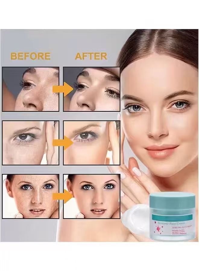 كريم تجديد البشرة، كريم التجميل لعلاج البقع الداكنة، كريم تجديد البشرة 50 جرام لعلاج البقع الصبغية والندوب للجميع أنواع البشرة، كريم تجديد البشرة ضد التجاعيد، كريم تجديد البشرة الكوري. - Image 5