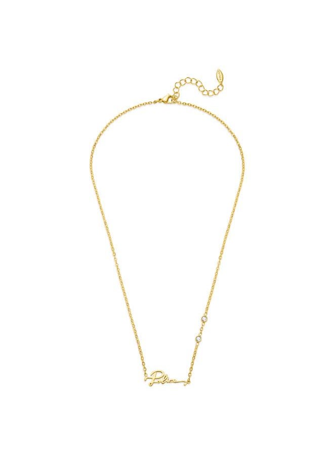 POLICE Petite Gold Plated Necklace, Bracelet, Earrings with Crystals Set Box for Women's  - Image 1