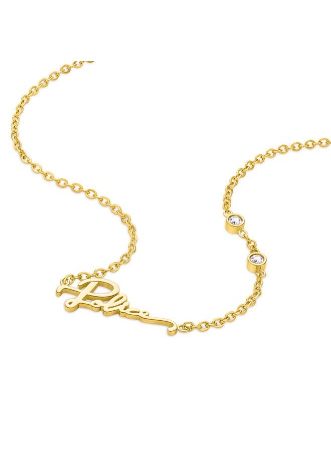 POLICE Petite Gold Plated Necklace, Bracelet, Earrings with Crystals Set Box for Women's  - Image 2