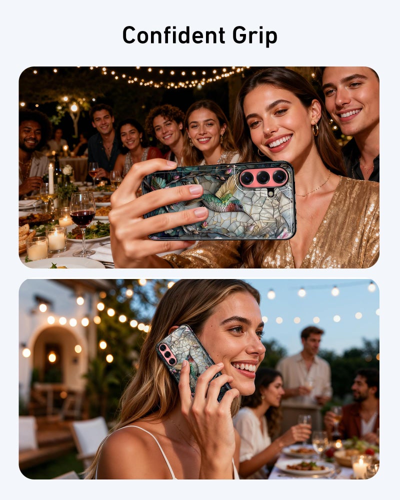 Goodon for Samsung Galaxy S26 Ultra Wallet Case with Card Holder,RFID-Blocking,Aesthetic Vintage Floral Shell,Trendy Unique Cool Retro Protective Phone Cover for Women Girls - Hummingbird Floral - Image 4