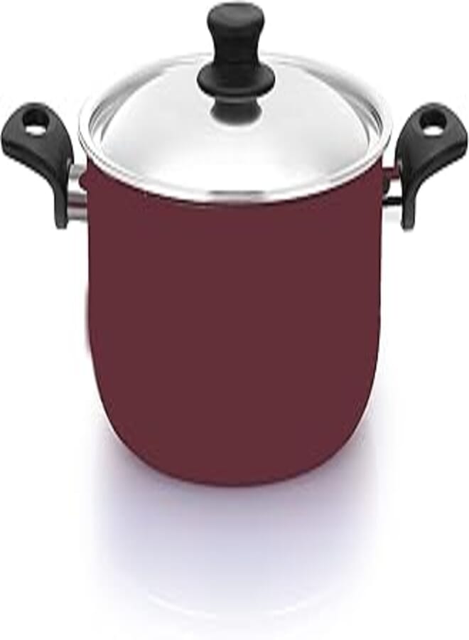 Trueval teflon cooking pot, size 26 - maroon