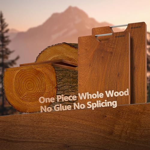 Brosisincorp Real Solid Sapele Cutting Board One Piece No Glue Non Toxic All Whole Single Wood Butcher Block Thick Hard Wood Heavy Duty Edge Grain (Large, 15.74"L*11.81"W*1.18"Th) - Image 2