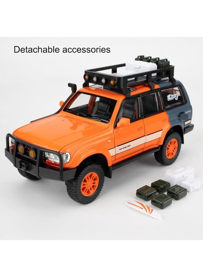 SAFENHAND Diecast Car 1:24 SUV Cars Model Alloy Die Cast Sound And Light Pull Back Classic Luxury Vehicle Kids Toys Gift - Image 5