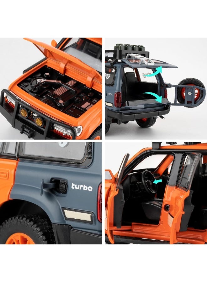 SAFENHAND Diecast Car 1:24 SUV Cars Model Alloy Die Cast Sound And Light Pull Back Classic Luxury Vehicle Kids Toys Gift - Image 4
