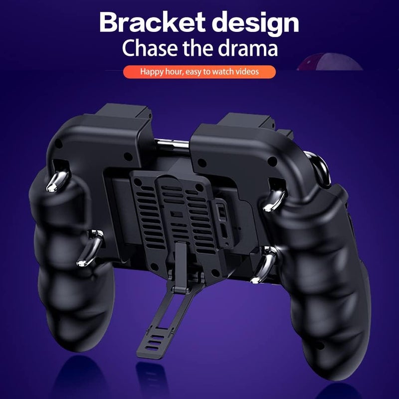 زوبسك وحدة تحكم ألعاب المحمولة للعبة PUBG Mobile، مقبض تحكم عن بعد مع مفاتيح تصويب للهواتف التي يقل حجمها عن 6.5 بوصة، ملحقات ألعاب للهواتف المحمولة، مع مروحة تبريد ميكانيكية وكابل USB - Image 4