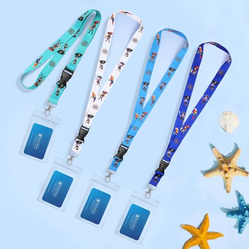 Qsszk Cruise Lanyards, 4 Pack Waterproof Cruise Lanyard with ID Badge Reel Holder, Detachable Buckle for Cruises Ships Key Cards, Cruise Ship Essentials - Image 5
