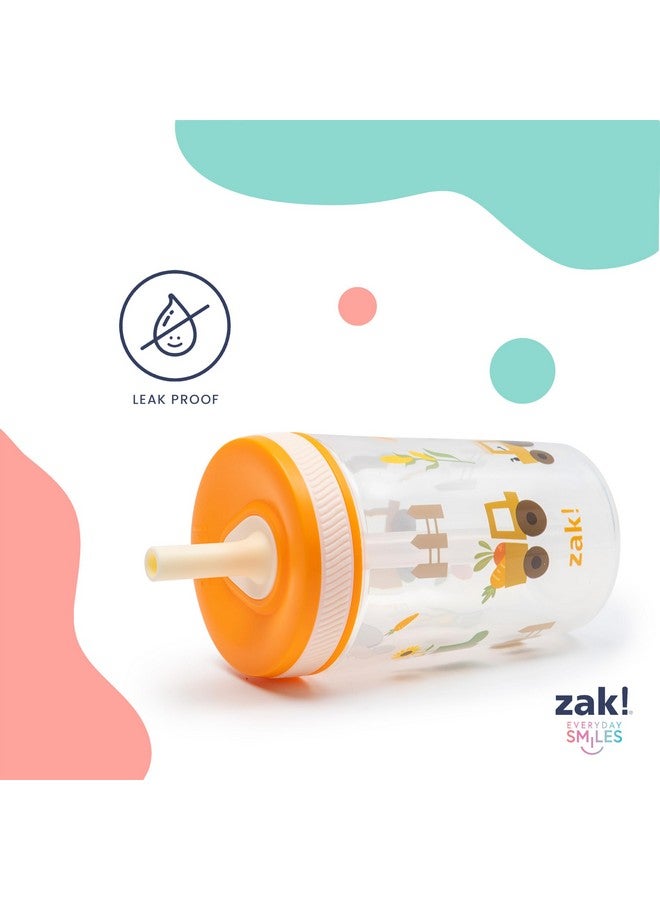 Zak Designs طقم أكواب زاك ديزاينز كيلسو سعة 15 أونصة، (أصداف) غطاء محكم الإغلاق مع قشة مصنوع من البلاستيك المتين والسيليكون، مجموعة أكواب مثالية للأطفال (طقم من 2 قطعة) - Image 4