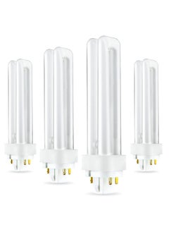 Circle (4 Pack) PLC-18W 827, 4 Pin G24q-2, 18 Watt Double Tube, Compact Fluorescent Light Bulb, Replaces Sylvania 20683 and Philips 38329-9 - PL-C 18W/827/4P/ALTO  - Image 1