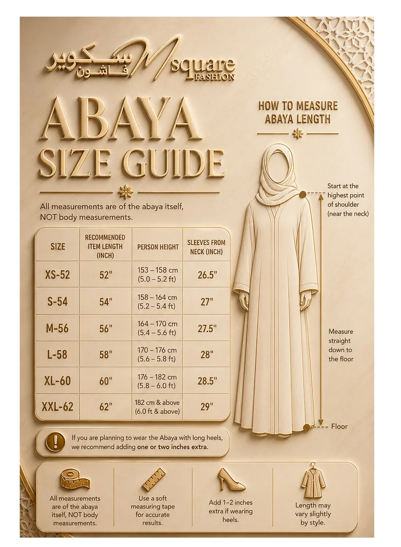 MSquare Fashion  Green Suede Lapel Collar Abaya I Soft, Elegant I Perfect for Winter for Women | Best Price UAE