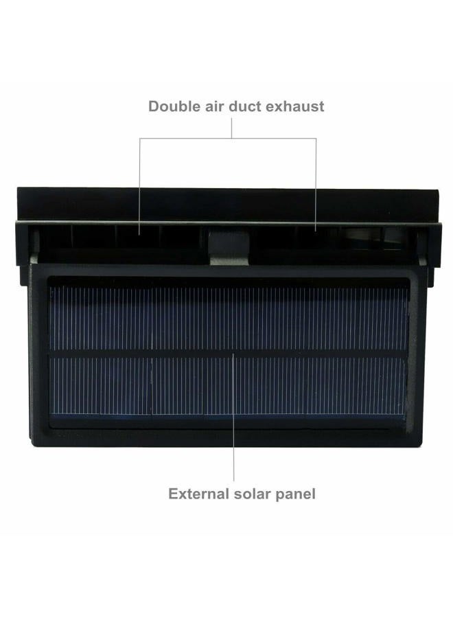 Maso Solar Powered Car Exhaust Fan, Car Radiator Fan, Energy Saving Air Vent Radiator Air Purifiers 2W ABS（Black） - Image 3