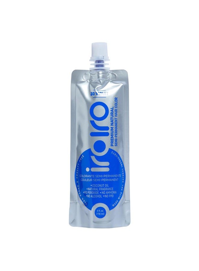 IROIRO Premium Natural Semi Permanent Hair Color 30 Violet (4oz) - Image 1