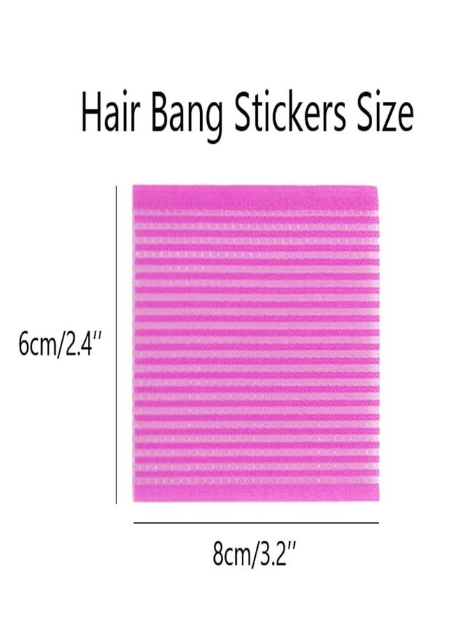 Quupy 5Bags/10PCS Fringe Stickers, Magic Bangs Square Hair Pads, Fixed Clip Hairpin, Seamless Plastic Paste Posts Tape 3x2.4" for Girls Women Hair Accessory - Image 2