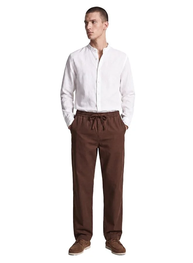 كوتون Elastic Waist Drawstring Trousers