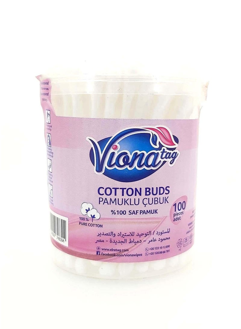viona Cotton Buds Box 100 Pieces