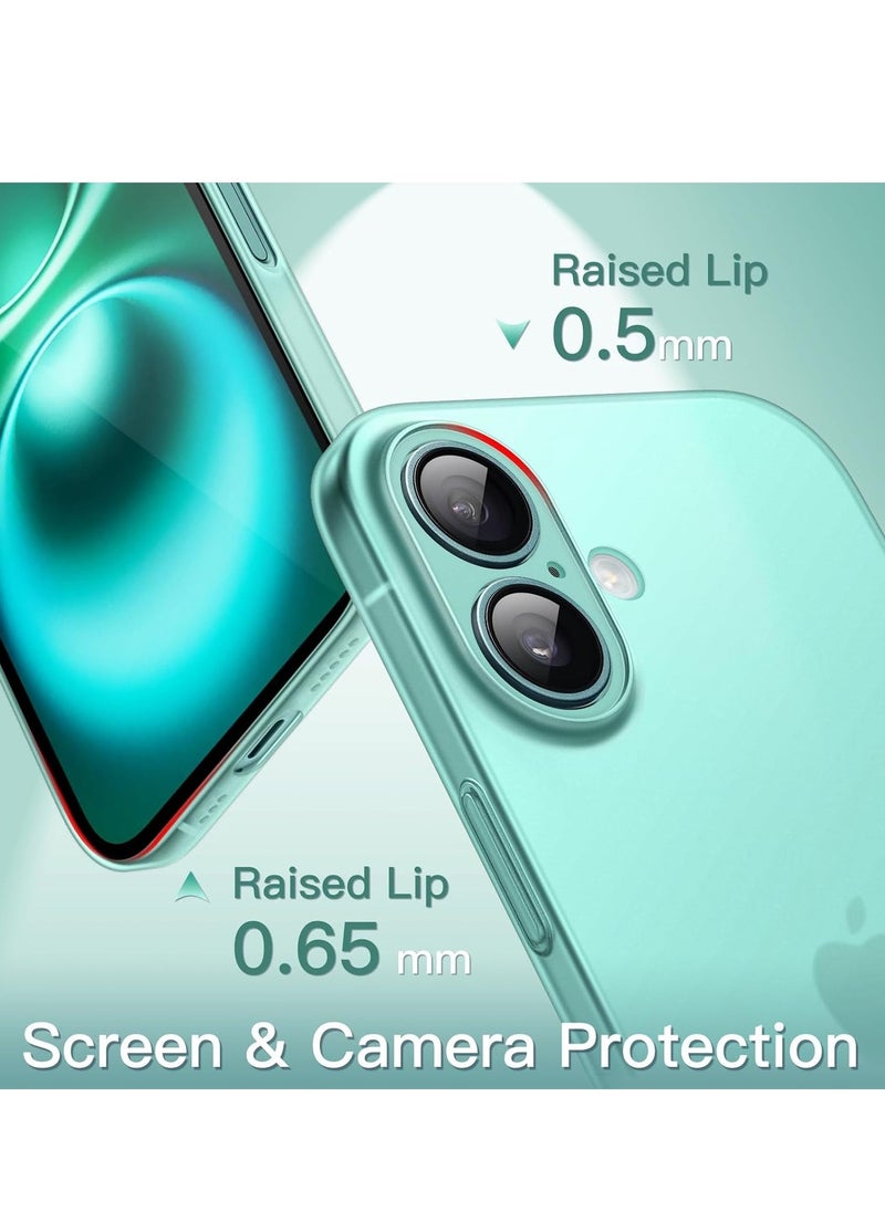 Raxoom Ultra Slim Matte Teal Case for iPhone 16 (6.1") â€“ Lightweight, Minimalist Design with Full Camera Lens Protection - Image 4