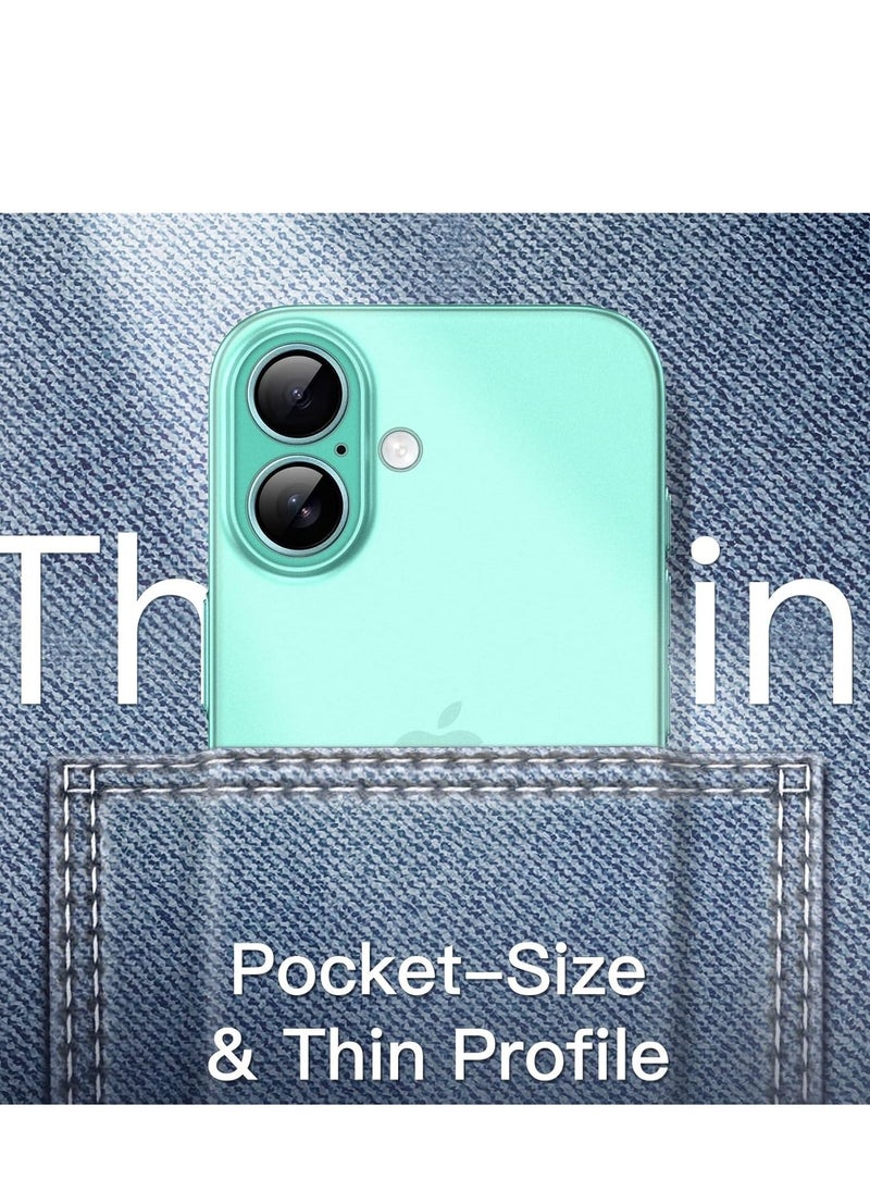 Raxoom Ultra Slim Matte Teal Case for iPhone 16 (6.1") â€“ Lightweight, Minimalist Design with Full Camera Lens Protection - Image 5