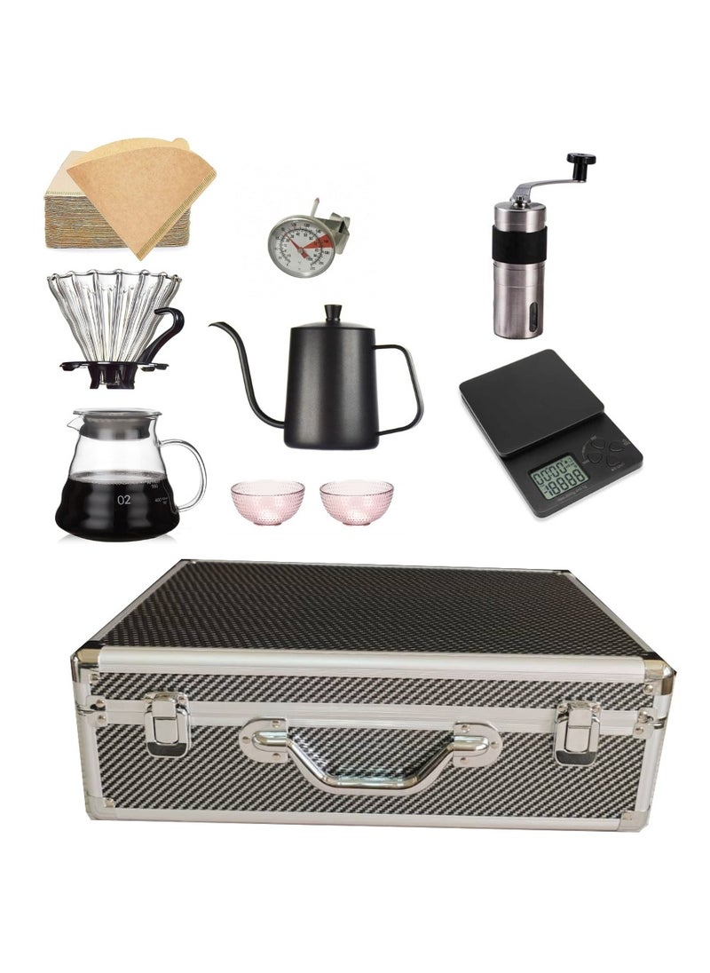 TRADE BAY V60 Pour Over Coffee Maker Set With a Briefcase, Size 02, Capacity 600ml  - Image 1