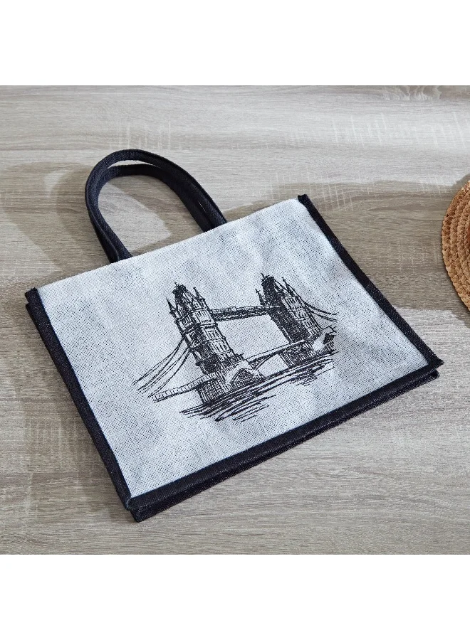 هوم بوكس Illustrated Medium Shopping Bag - 30X38X18 Cm