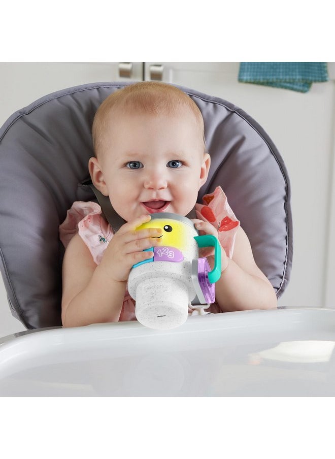 فيشر برايس كوب قهوة Fisher-Price Laugh & Learn للأطفال الصغار والرضع مع أضواء وموسيقى للأطفال بعمر 6 أشهر فما فوق، إصدار متعدد اللغات، HXF49  - Image 2