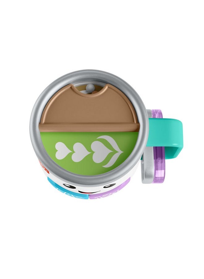 فيشر برايس كوب قهوة Fisher-Price Laugh & Learn للأطفال الصغار والرضع مع أضواء وموسيقى للأطفال بعمر 6 أشهر فما فوق، إصدار متعدد اللغات، HXF49  - Image 5