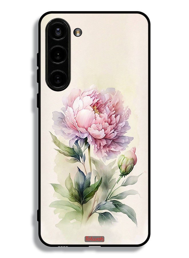 Tolwak Samsung Galaxy S23 Plus 5G Protective Case Cover Watercolor Rose Paint Art - Image 3
