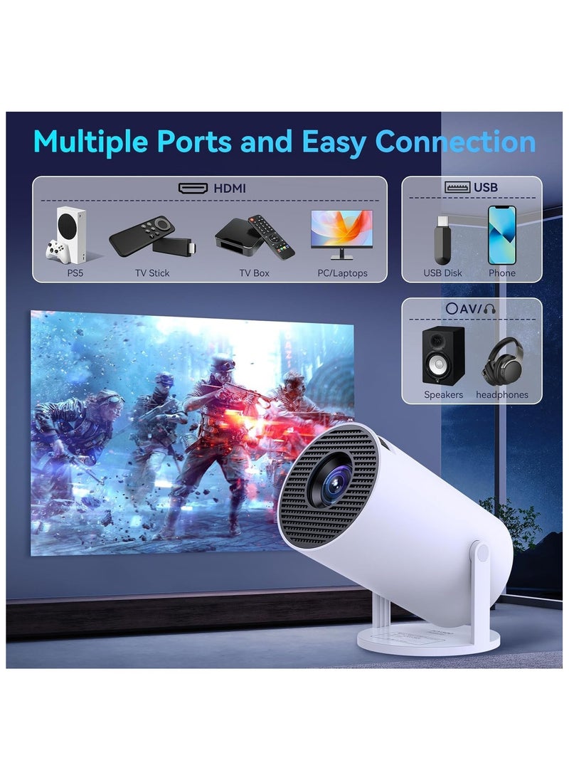 TYZOON Ultra HD High Dynamic Range Smart Android 11.0 Projector, 2.4/5G Dual-Band WiFi, 160 Ansi Lumens, Remote Control  - Image 2