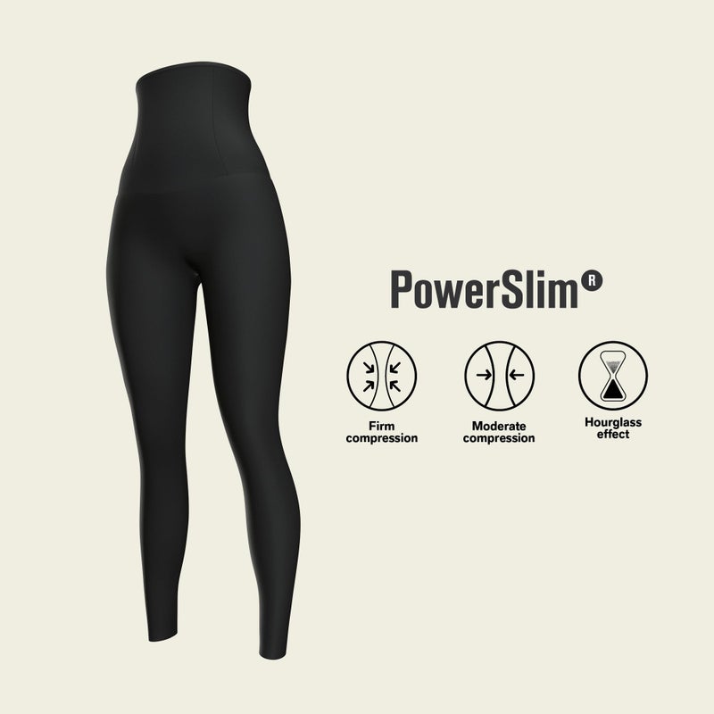 Leonisa High Waisted Tummy Control Leggings for Women - Waist Compression Shapewear Black - Image 4