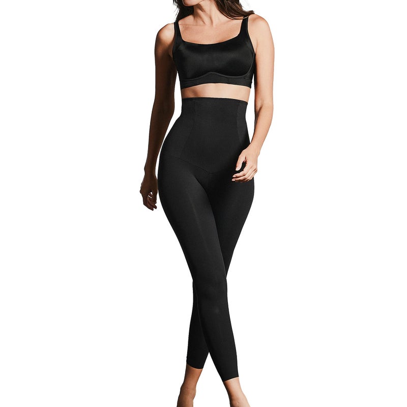 Leonisa High Waisted Tummy Control Leggings for Women - Waist Compression Shapewear Black - Image 1