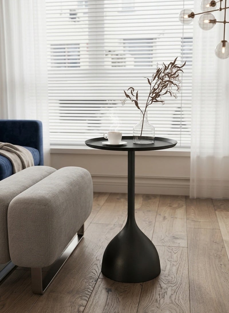 Ridge Coffee Table, Simple Design Round Table, Space Saving Coffee Table for Living Room, Bedroom, Office - Image 1