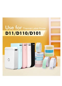 Y&D Cable Label Paper, Labels Maker Tape, Self-Adhesive Sticker, Compatible for D11 D110 D101 Printer, Print Paper Maker, Name File Folder, Food Cosmetic Office Home Kitchen  - Image 3