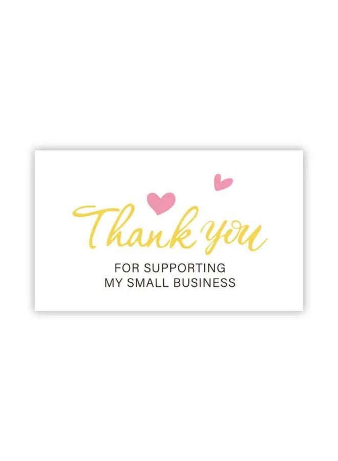 بطاقات شكر وردية الطلاء نهائي غير لامع تصميم يدوي وبسيط قرطاسية الأعمال - Image 1