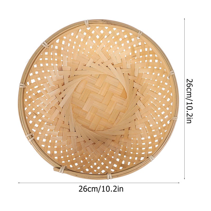 Handmade Woven Bread Basket 26x8 Cm Multipurpose Storage Container for Kitchen Picnic - Image 3