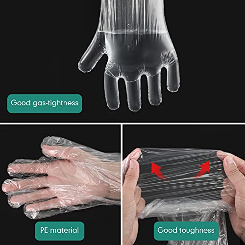 Lauwell 50 Pcs Disposable Dressing Gutting Gloves 35 Inch Shoulder Length Field Dressing Gloves Veterinary Insemination Glove (White) - Image 3