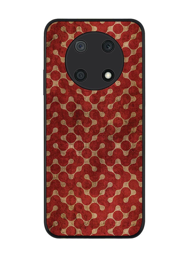 Rugged Black edge case for Huawei nova Y90 Slim fit Soft Case Flexible Rubber Edges Anti Drop TPU Gel Thin Cover - Connect The Dots (Red)