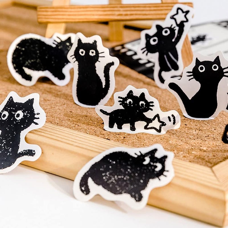 Obujopal Mini Size Cute Cat Stickers - 45 Pcs for Scrapbooking, Journals, and DIY Decoration - Image 5