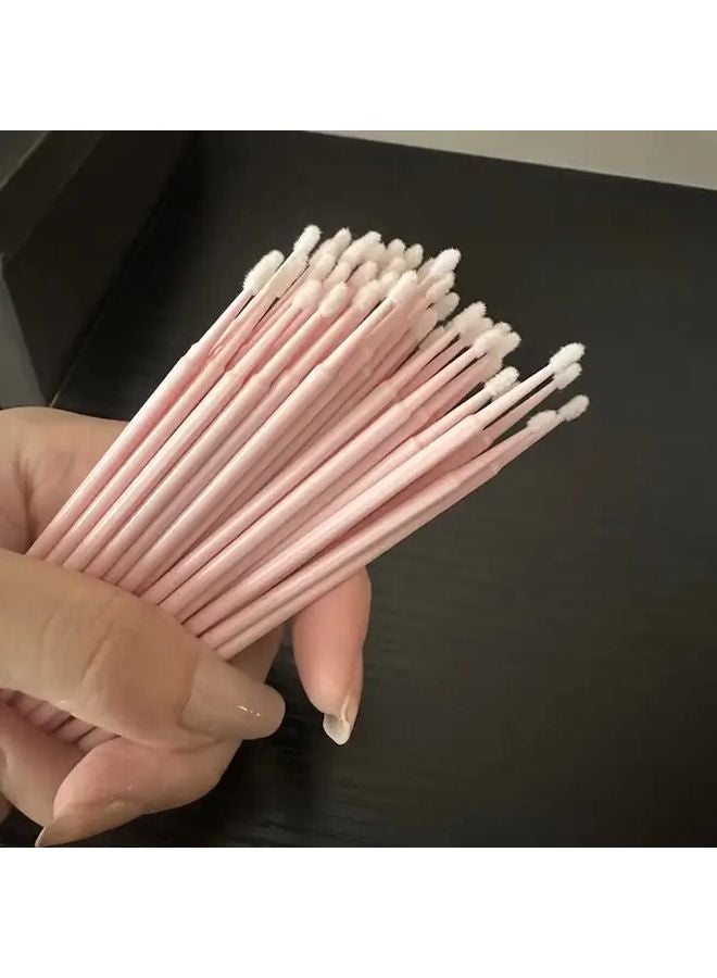 100pcs Micro Applicator Brushes Light Purple Tips For Eyeliner Eyelash Extensions Nail Art - Image 5