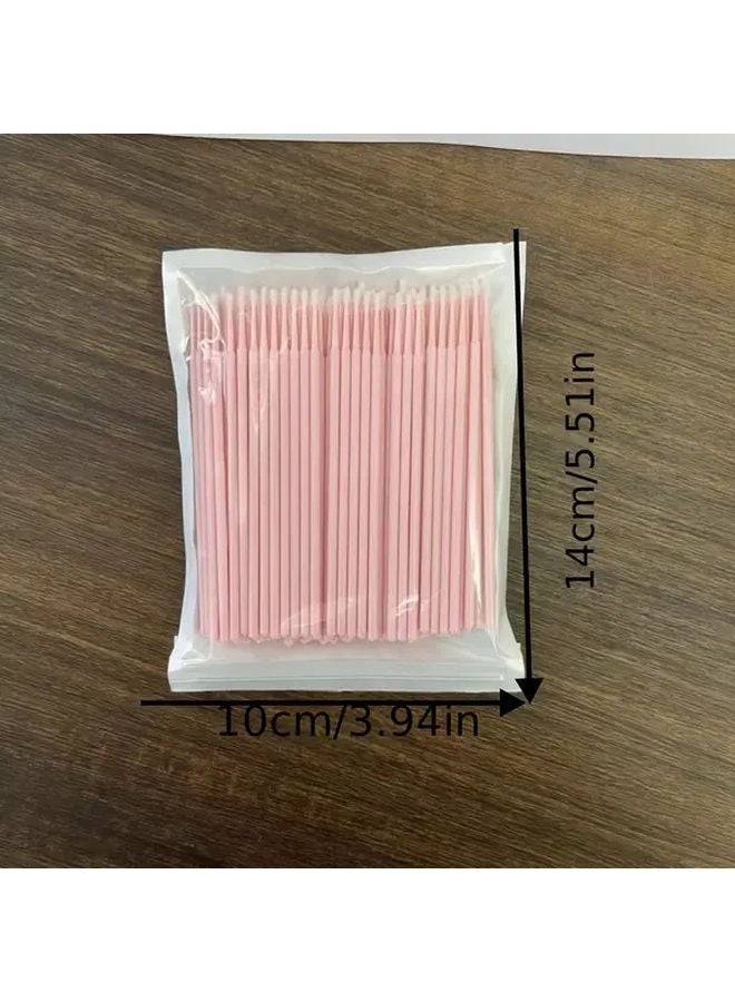 100pcs Micro Applicator Brushes Light Purple Tips For Eyeliner Eyelash Extensions Nail Art - Image 4