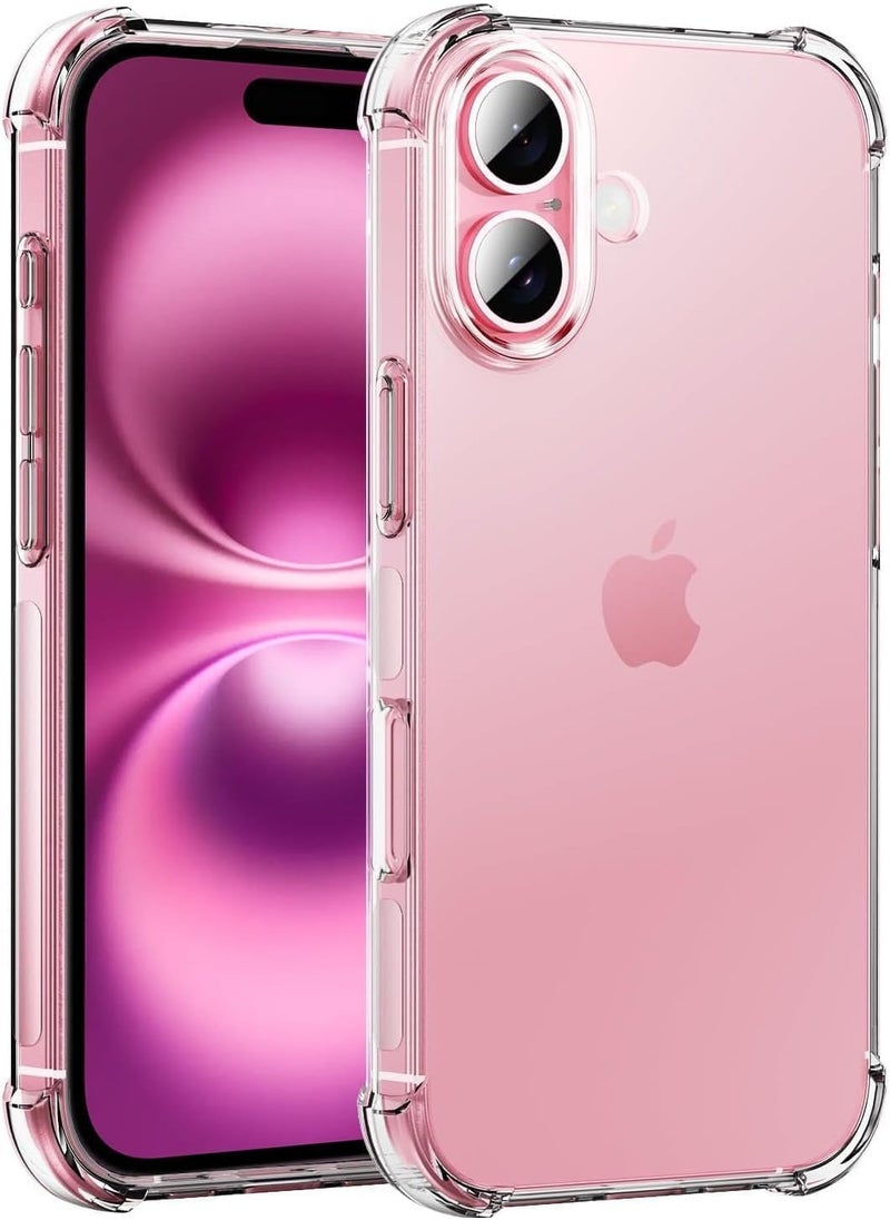iPhone 16 Plus Clear Case Soft Flexible Silicone TPU Shockproof Transparent Back Cover Designed for iPhone 16 Plus (Bumper, iPhone 16 Plus)