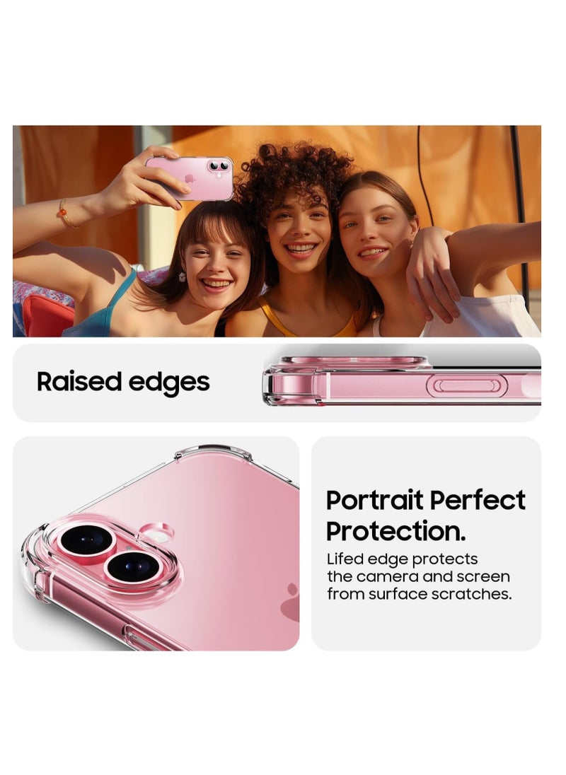 iPhone 16 Plus Clear Case Soft Flexible Silicone TPU Shockproof Transparent Back Cover Designed for iPhone 16 Plus (Bumper, iPhone 16 Plus)
