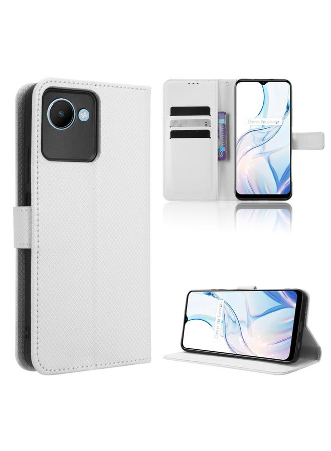 S-TOP Case For Realme C30 / C30s Diamond Texture Leather Phone Case - Image 1