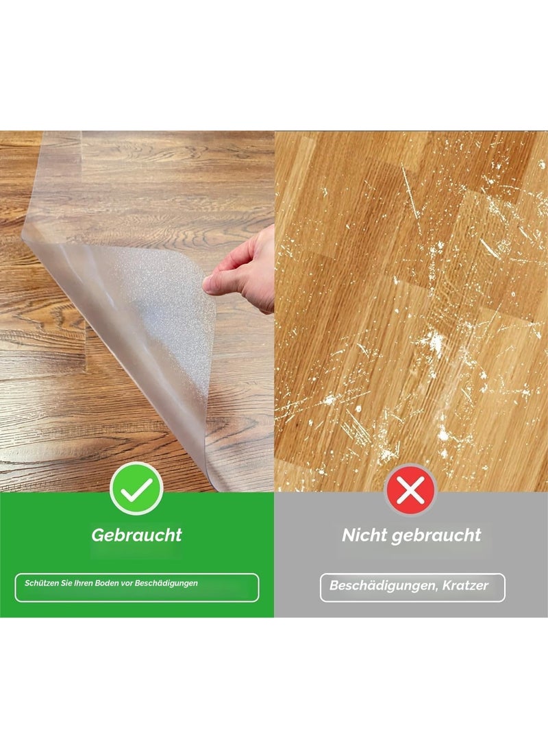 SHAREWIN Office Chair Underlay 120 x 150 cm - Floor Protection Mat Office Chair & Desk Chair Underlay with Non-Slip - Semi-Transparent Floor Mat Office Chair Underlay for Wood, Tiles & Hard Floors - Image 3
