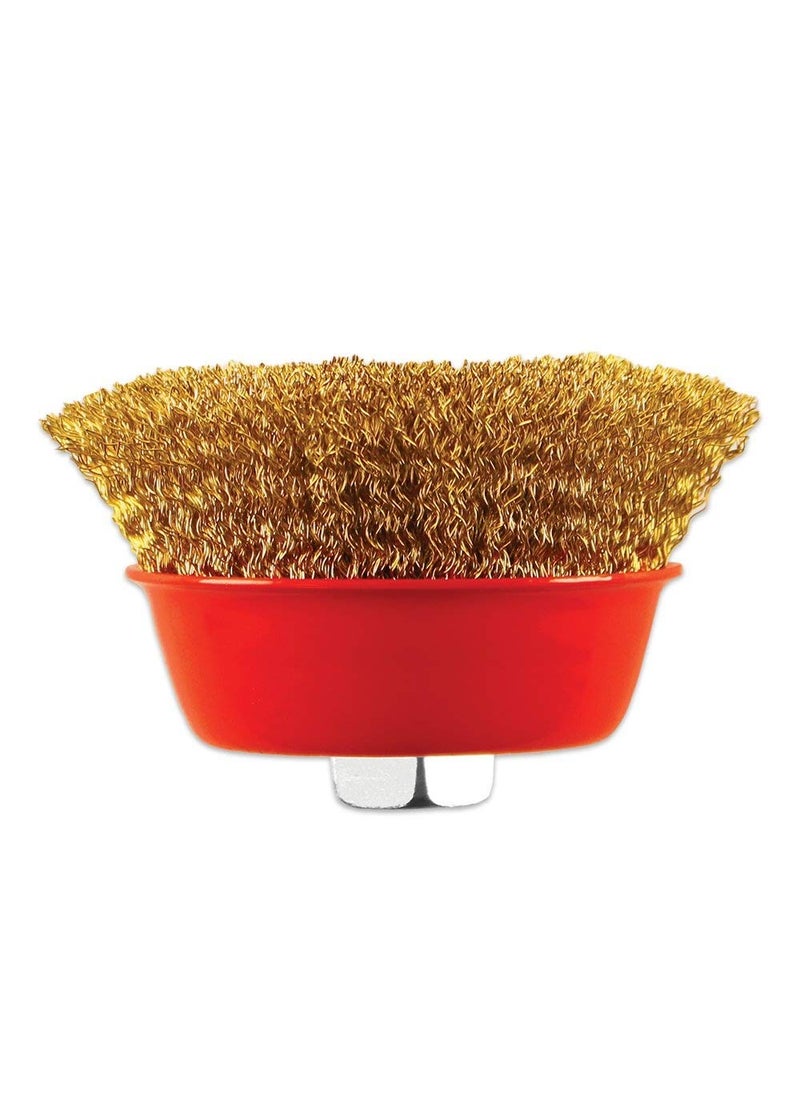 PRAHAJ PRAHAJ Combo of Twisted and Non Twisted Cup Brush for 4 inch Angle Grinder Wire Brush for Removing Rust Paint and Polishing Metal Brush for Cleaning Households Removes Paint Dust Dirt  - Image 2