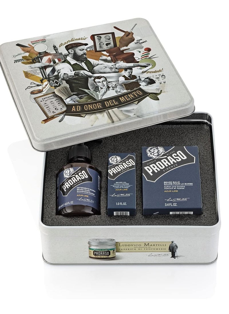 proraso - Proraso Beard Care Kit Gift Set for Men with Beard Wash Beard Oil and Beard Balm - Image 1
